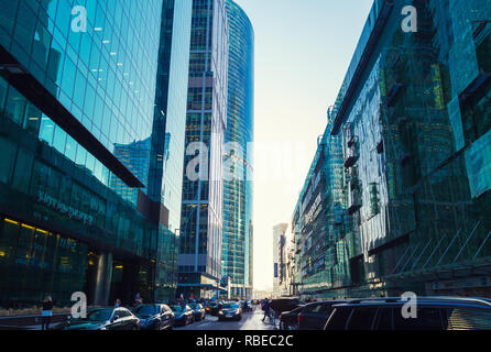 Moscou, Russie - le 17 octobre 2018 : rue, près de l'enrtance dans 'centre commercial Afimall city' à Moscou (ville-centre d'affaires international de Moscou). Banque D'Images