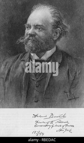 ANTONÍN Dvorák (1841-1904) compositeur tchèque alors que Directeur de conservatoire National de Musique à New York Banque D'Images