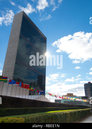 Le siège de l'Organisation des Nations Unies, New York City Banque D'Images