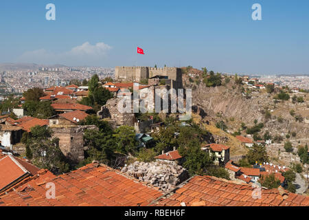 Ankara célèbre château à journée ensoleillée en capitale de la Turquie Banque D'Images