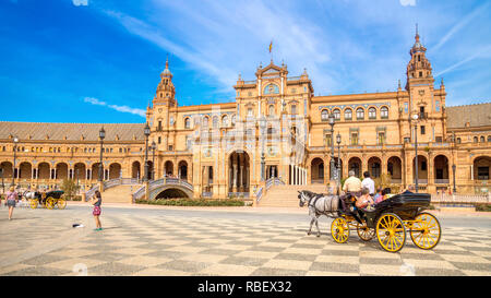 Plaza de Espana, Sevilla, Espagne Banque D'Images