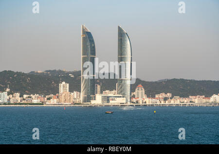 Xiamen Shimao Straits Towers skyline de Xiamen en Chine Banque D'Images