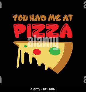 Devis Pizza et disent. Vous m'avait chez pizza Illustration de Vecteur