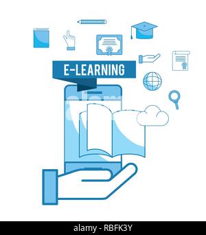 La technologie smartphone avec l'obtention du diplôme Diplôme 0,81 livre Illustration de Vecteur