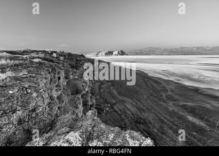 Le Lac d'orumieh, sur la colline de Yas Island, West Adasi province de l'Azerbaïdjan, l'Iran Banque D'Images