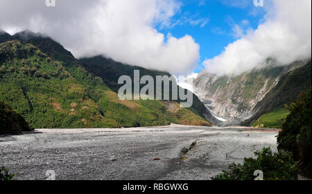 Autour de la Nouvelle Zélande - Franz Josef Glacier - panorama Banque D'Images