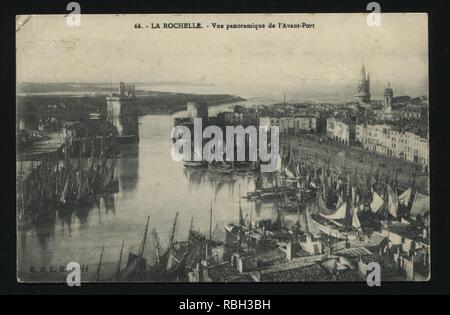 Russie KALININGRAD, 19 septembre 2016 : carte postale imprimée par la France montre la Rochelle France, vers 1910 Banque D'Images