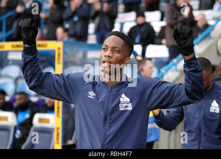 Huddersfield Town's Terence Kongolo avant le match Banque D'Images
