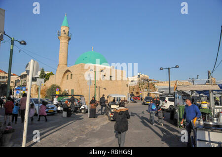 Israël, Acre, Ahmed Al Jazzar mosquée dans la vieille ville d'acre Banque D'Images