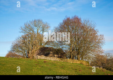 Église de la Sainte Croix, Kilgwrrwg, Devauden, Monmouthshire, Pays de Galles, l'une des régions les plus isolées d'églises au Pays de Galles, et un bâtiment classé Grade II. Banque D'Images