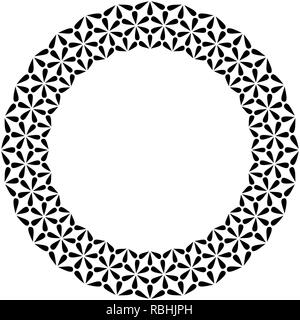 Les figures géométriques rond ornement islamique cadre. Illustration de Vecteur