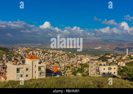 Zahlé skyline cityscape in Beeka valley Liban Moyen Orient Banque D'Images