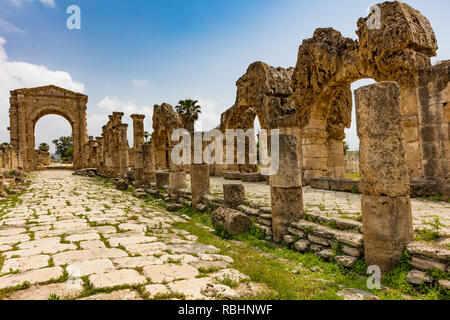 Site archéologique de Al-Bass tire sur au Sud Liban Moyen Orient Banque D'Images