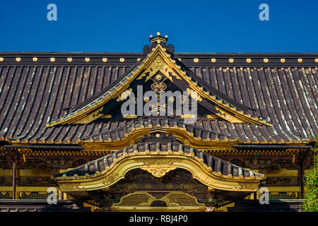 L'ancien Tosho-gu Temple Shinto dans le parc public d'Ueno à Tokyo, un grand exemple d'architecture religieuse de la période Edo Banque D'Images