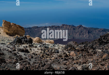 Vue depuis le Mont Teide sur l'île de Tenerife Banque D'Images