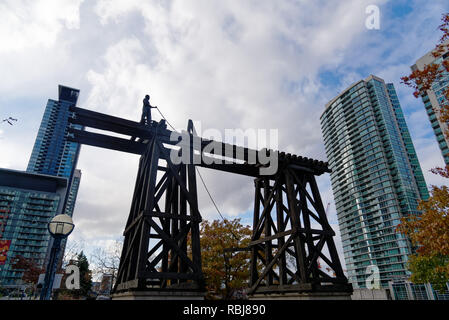 Le monument pour commémorer la vie des travailleurs des chemins de fer chinois au Canada, Toronto Banque D'Images