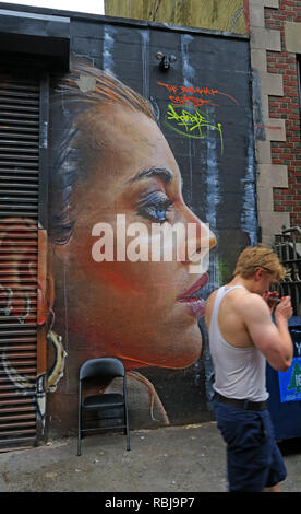 Face à l'Art, East Village, New York City, New York, NY, USA Banque D'Images