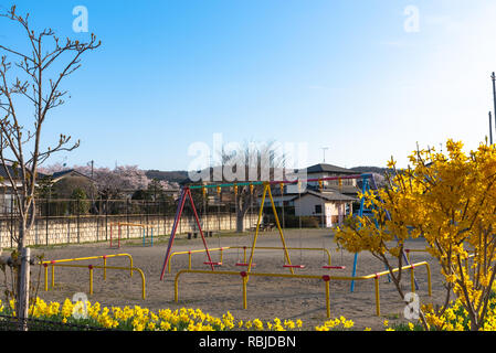 Une campagne paisible petit parc au Japon Banque D'Images