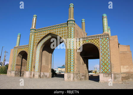 Qazvin Gateway ou Darbe Kushk Gate, Qazvin, nord-ouest de l'Iran Banque D'Images