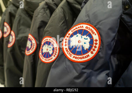 Canada Goose parka de marque dans un magasin a New York le samedi Janvier 5 2019. Richard B. Levine Photo Stock Alamy