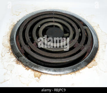 L'élément de la cuisinière sale Banque D'Images