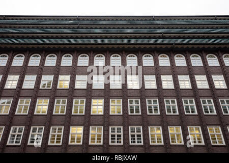 Sprinkerhof, Kontorhausviertel, Hambourg, Allemagne, Europe Banque D'Images