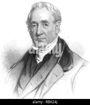 GEORGE STEPHENSON (1781-1848) ingénieur civil anglais et pionnier des chemins de fer Banque D'Images
