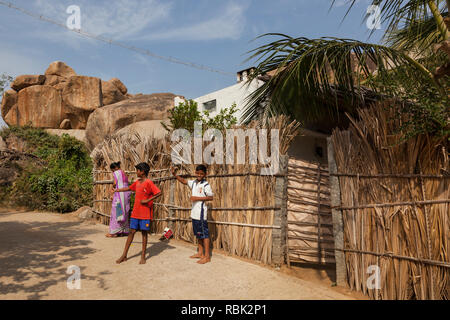 Village de Hampi, Karnataka, Inde Banque D'Images