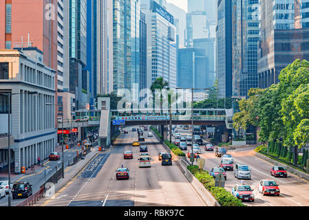 Quartier Central, Hong Kong - Décembre 11, 2016 : voir les rues de la ville dans le quartier central. Banque D'Images