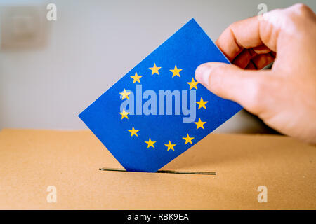 Élection partielle dans l'Union européenne - droit de vote à l'urne. Banque D'Images