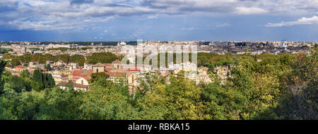 Arial Panorama sur Rome Ville de Janicule, Terrazza del Gianicolo à Rome. Italie Banque D'Images