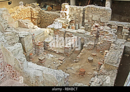 Site archéologique de Roman Bath House à Athènes, Grèce Banque D'Images