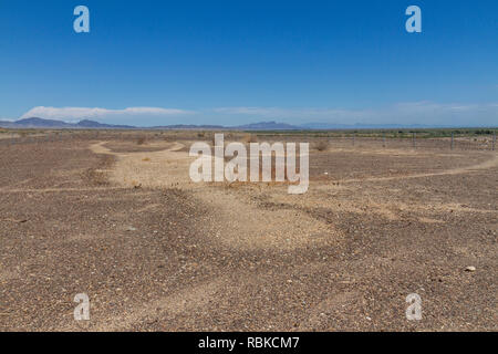 Une figure humaine, une partie de la Blythe intailles, près de Blythe, CA, USA. Banque D'Images