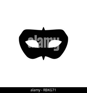 Black Mask Masquerade Symbole vecteur modèle de conception de logo graphique Illustration de Vecteur