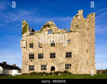 Leamangh Château, Clare, Irlande, Burren Banque D'Images