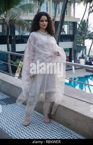 MUMBAI, INDE 10 JANVIER 2019 : Kangana ranaut repéré à l'hôtel Novotel, juhu, mubai pour entrevue le 10 jan 2019. Photo par Prodip Guha Crédit : Prodip Guha/Alamy Live News Banque D'Images