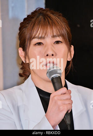 Trois-temps japonais lutte olympique médaillé d'or Saori Yoshida assiste à la conférence de presse pour sa retraite à Tokyo, Japon le 10 janvier 2019. Credit : AFLO/Alamy Live News Banque D'Images