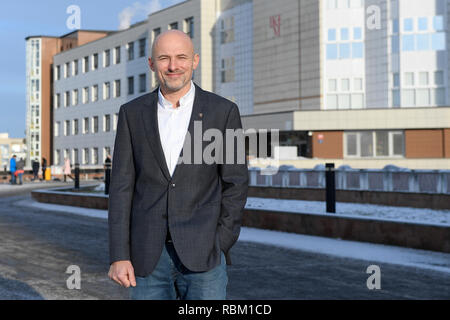 Prague, République tchèque. Jan 11, 2019. Michal Stiborek, directeur de l'Institut de médecine clinique et expérimentale (IKEM), pose au cours d'une entrevue pour l'agence de presse tchèque (CTK), à Prague, en République tchèque, le 11 janvier 2019. Credit : Ondrej Deml/CTK Photo/Alamy Live News Banque D'Images