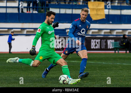 MARBELLA - 11-01-2019 L'Eredivisie néerlandaise de football, saison 2018 / 2019. Feyenoord player Nicolai Jorgensen pendant le match Feyenoord - Borussia Dortmund. Banque D'Images