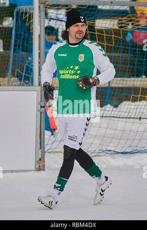 Arosa, Suisse, 11 janvier 2019. Lutz Pfannenstiel a la 9e Glace Neige non officiel Coupe du Monde de Football 2019 à Arosa. Crédit : Rolf Simeon/Alamy Live News Banque D'Images