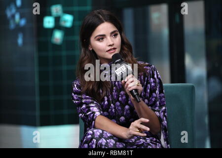 New York, NY - 09 janvier : Construire série présente Jenna Coleman discuter de la série 'Vicoria PBS' à construire Studio le mercredi 9 janvier 2019 à New York, NY (Photo par Steve Mack/S.D. Mack Photos) Banque D'Images