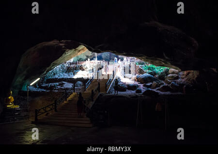 La grotte de Wat Tham Suwan Kuha cave à Phang nga, la Thaïlande. 22 Décembre 2018 Banque D'Images