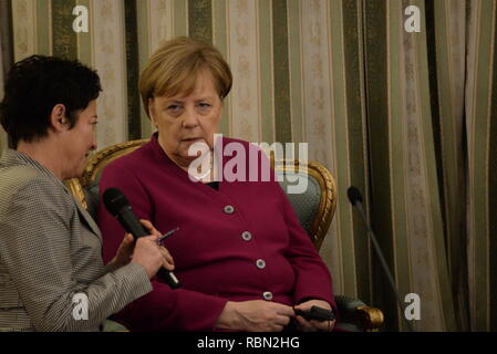 Athènes, Grèce. Jan 11, 2019. Angela Merkel, chancelière d'Allemagne, au cours de la réunion avec le président de la République hellénique Prokopis Pavlopoulos. Credit : Dimitrios Karvountzis/Pacific Press/Alamy Live News Banque D'Images