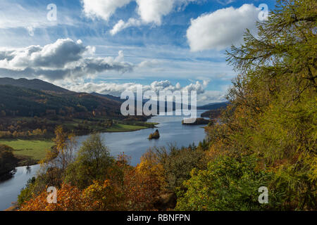 L'automne au Queen's view, Loch Tummel, près de Perth, Perth et Kinross, Scotland Banque D'Images