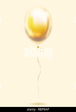 Ballon Transparent Feuille d'or, sphère dorée. L'anniversaire de l'image, parti socialiste et tout autres activités de vacances. La moitié d'or vecteur isolé b transparent Illustration de Vecteur