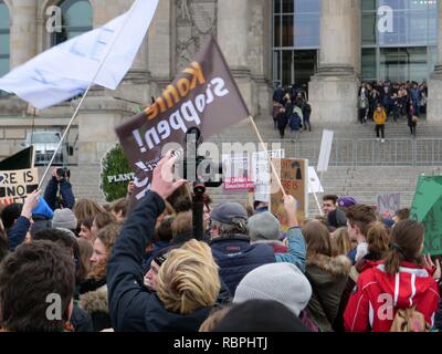 'FridaysForFuture' contre Berlin 14-12-2018 10. Banque D'Images