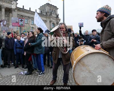 'FridaysForFuture' contre Berlin 14-12-2018 23. Banque D'Images