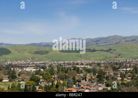 Vue vers le Mont Hamilton de Santa Teresa, San Jose, San Francisco, Californie Banque D'Images