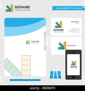 Entreprise Logo, Carte de visite et couverture du dossier de conception d'applications mobiles. Vector Illustration Illustration de Vecteur