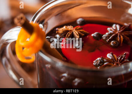 Close Up de vin chaud Banque D'Images